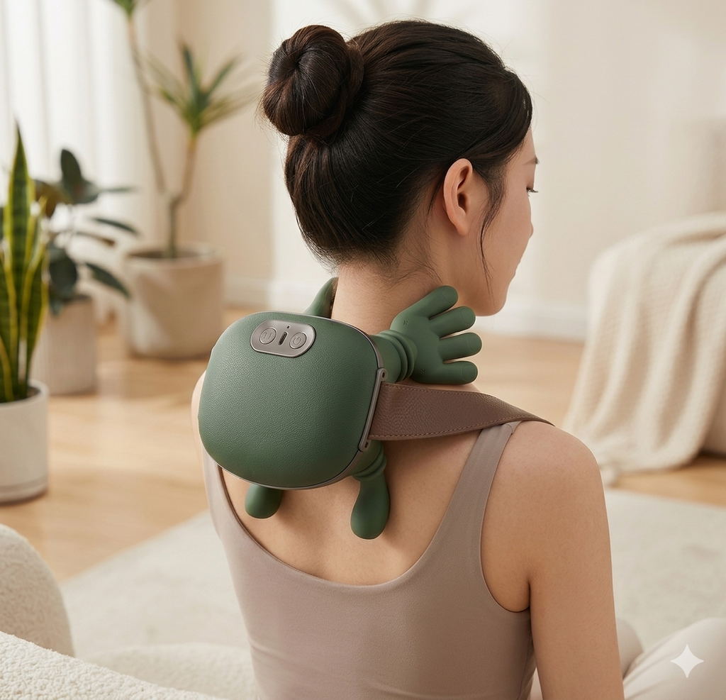Heated Neck, Shoulder & Feet Massager | Portable Finger Pinch Pain Relief